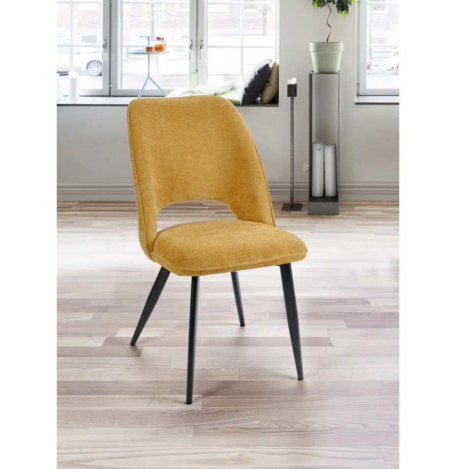 Chaise de repas en tissu Rhéa