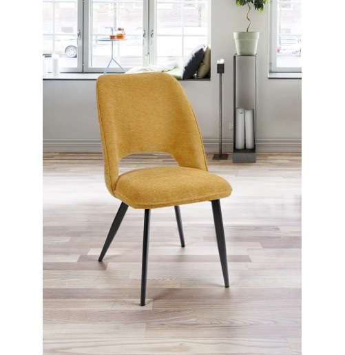 Chaise de repas en tissu Rhéa