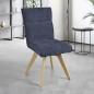 Chaise Tissu Asia | Pieds Bois ou Métal – 7 Coloris