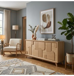 Enfilade 4 Portes Rivage | Chêne & 224 cm