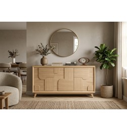 Enfilade 3 Portes Rivage | Chêne & 1,95 m