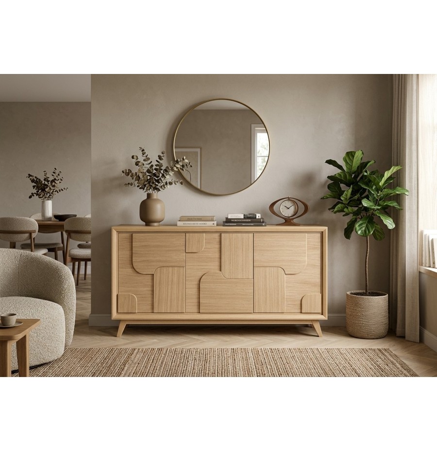 Enfilade 3 Portes Rivage | Chêne - 195 cm