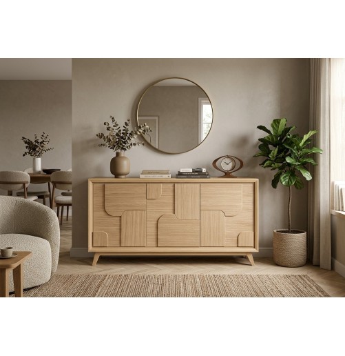 Enfilade 3 Portes Rivage | Chêne & 1,95 m
