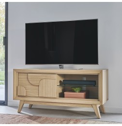 Meuble TV-Hifi 1 Porte Rivage en Chêne | 120 cm