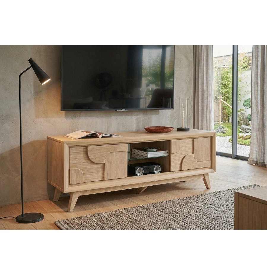 Meuble TV-Hifi 2 Portes Rivage en Chêne | 170 cm Meuble TV-Hifi 2 Portes Rivage en Chêne | 170 cm