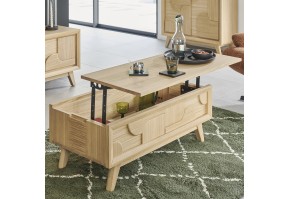 Table de Salon Rivage Relevable en Chêne | 105 cm