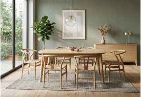 Table Tonneau Rivage en Chêne avec Allonges | 160 cm