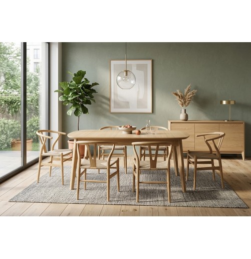Table Tonneau Rivage en Chêne avec Allonges | 180 cm