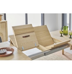 Table Tonneau Rivage 180 cm avec 2 Allonges | Chêne