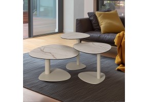 Table de Salon Sintra en Céramique Hauteur 54cm | Design Pétale
