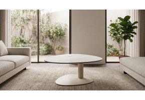 Table de Salon Nazaré en Céramique Hauteur 38cm | Design pétale